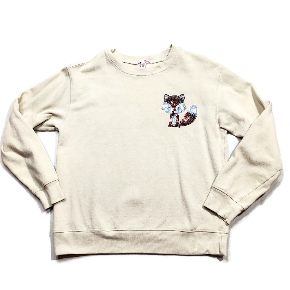 Bongo Sequin Fox Sweatshirt Medium - image 2